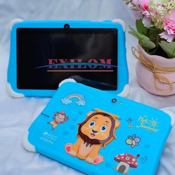 7 inch Android Tablet, 4GB RAM 128GB ROM Quad-Core Tablet with Shockproof Case, Bluetooth, WiFi, Parental Control, 200M+500M Dual Camera, GPS, Games, Learning Tablet