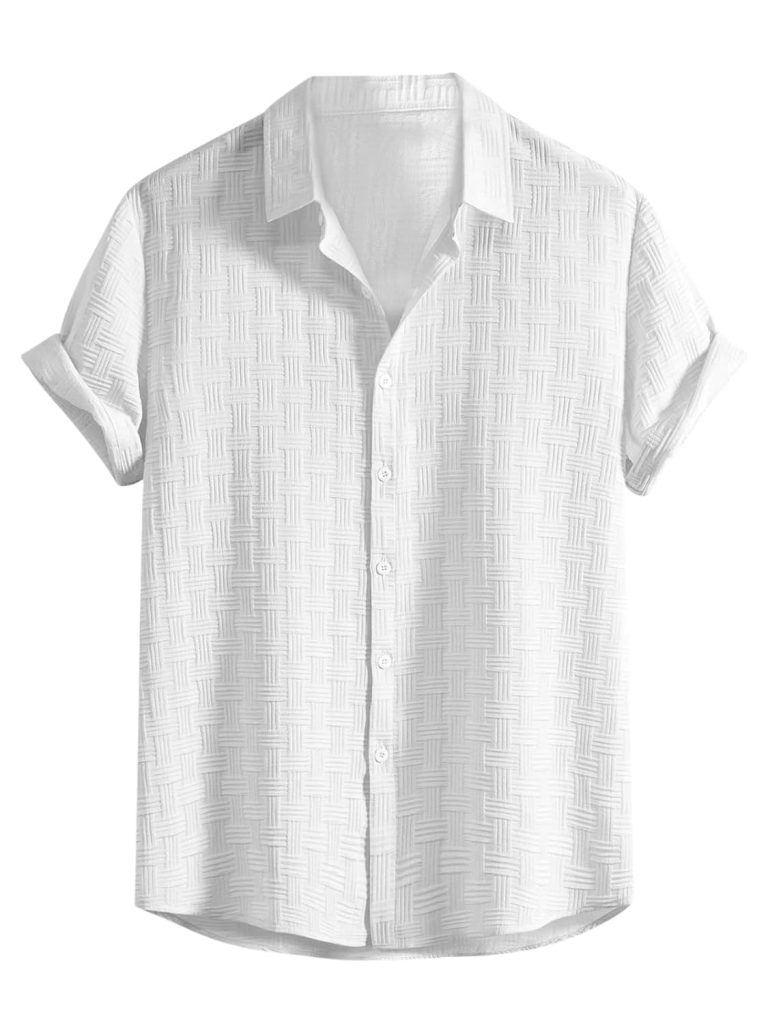 Leriya Fashion Men's Formal Button Down Shirt – Slim Fit Office Wear Shirt's for Men | Textured Long Sleeve Cotton Blend | Business & Meeting Ready (Available in Plus Size and Combo Pack of 2)