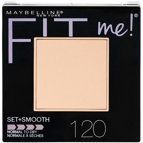 Maybelline New York Fit Me Natural Perssed Powder For Normal Skin, 120 Classic Ivory, 9G