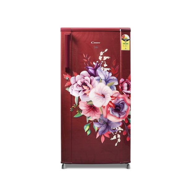 Candy 175 L Direct Cool Single Door 2 Star Refrigerator with Toughened glass Shelves (Red Arden, CSD1852RA)