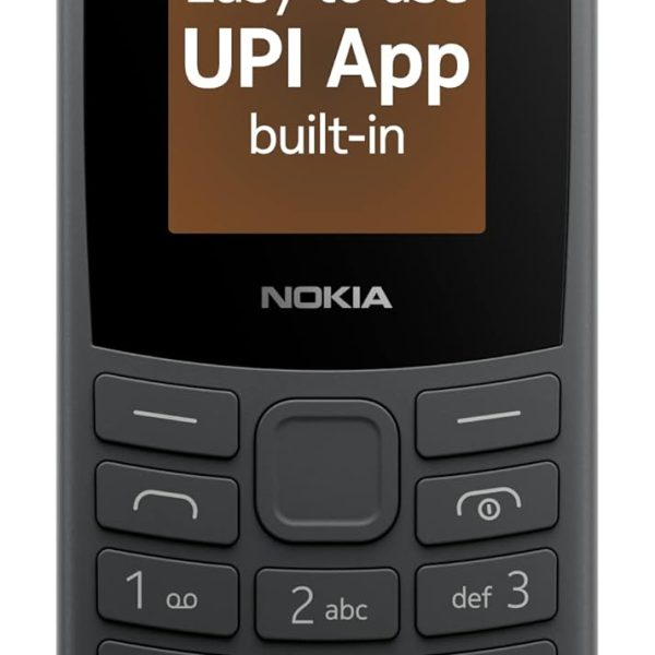 Nokia 106 4G Keypad Phone with 4G, Built-in UPI Payments App, Long-Lasting Battery, Wireless FM Radio & MP3 Player, and MicroSD Card Slot | | 1 Year Replacement Guarantee | Charcoal