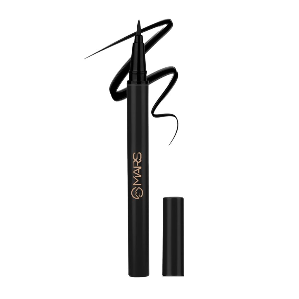 MARS City Stroke Charming Eyes Matte Liquid Eyeliner | Long-Lasting | Smudge Proof Eye Liner | Felt Tip For Precise Application | Quick Drying Formula (1Ml) (04-Black)