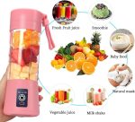 Portable 6-Blade Juicer Blender with built-in Jar,Juice Mixer Bottle,Fruit Juice Machine,USB Rechargeable Personal Size Juicer Grinder for Juices,Kitchen appliance for Protein&Milk Shakes