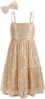 Fairy Dolls Girls Sequined Knee Length Dress Frock