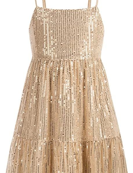 Fairy Dolls Girls Sequined Knee Length Dress Frock