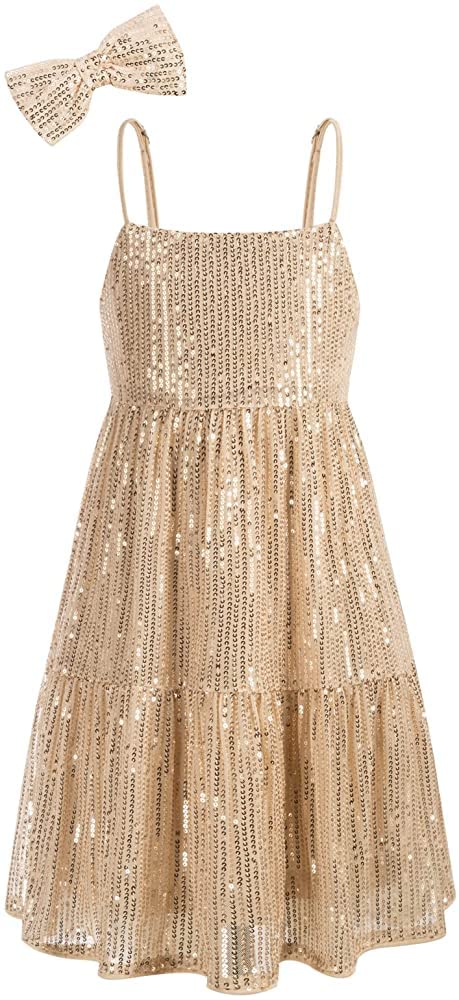Fairy Dolls Girls Sequined Knee Length Dress Frock