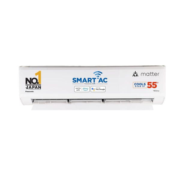 Panasonic 2.0 Ton 5 Star Premium Wi-Fi Inverter Smart Split AC (Matter Enabled, Higher Airflow, Copper Condenser, 7in1 Convertible, True AI, 4-Way, PM 0.1 Filter, CS/CU-NU24AKY5W, White)