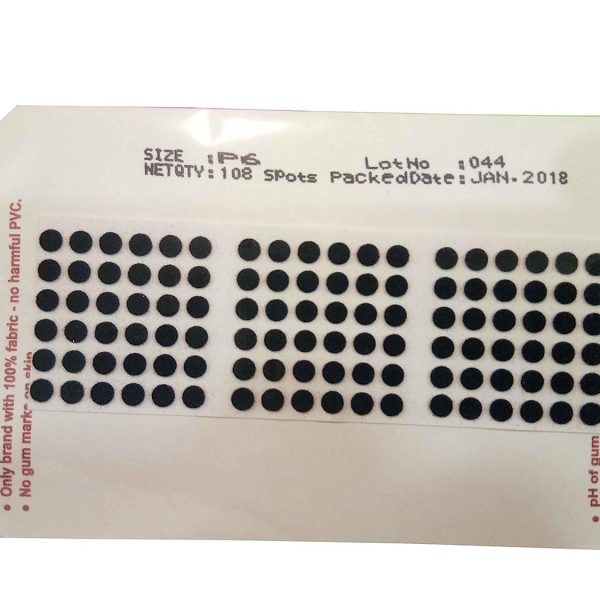 EYETEX PALLAVI BINDI P6 BLACK PACK OF 10pcs