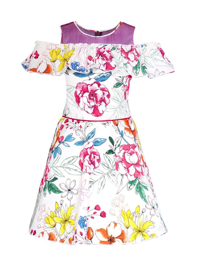 Naughty Ninos Girls Pleated Knee Length Dress