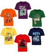 Trendy Dukaan� Boys Cotton Printed Half Sleeves T-Shirt (Assorted Prints and Colours)