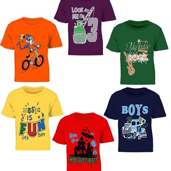 Trendy Dukaan� Boys Cotton Printed Half Sleeves T-Shirt (Assorted Prints and Colours)