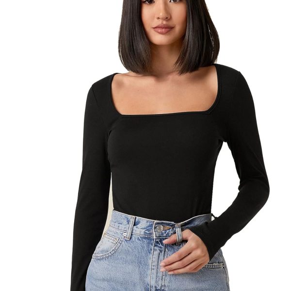 Aahwan Women's & Girls' Solid Long Sleeve Slim Fit Top/T-Shirt