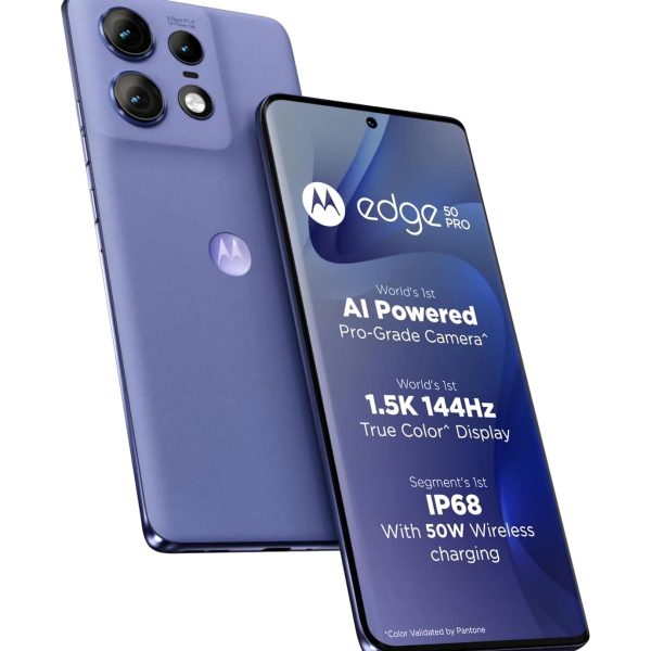 Motorola Edge 50 Pro 5G with 125W Charger (Luxe Lavender, 256 GB) (12 GB RAM)