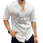 FUNKY RICH Funkyrich® Textured Popcorn Shirts for Men || Casual Shirt for Men || Shirt for Men|| Men Stylish Half Sleeve Shirt || Men Fancy Shirt