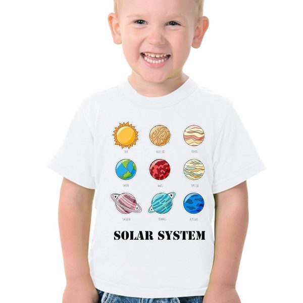 FancyDressWale Solar System Planets Theme T-Shirt for Kids