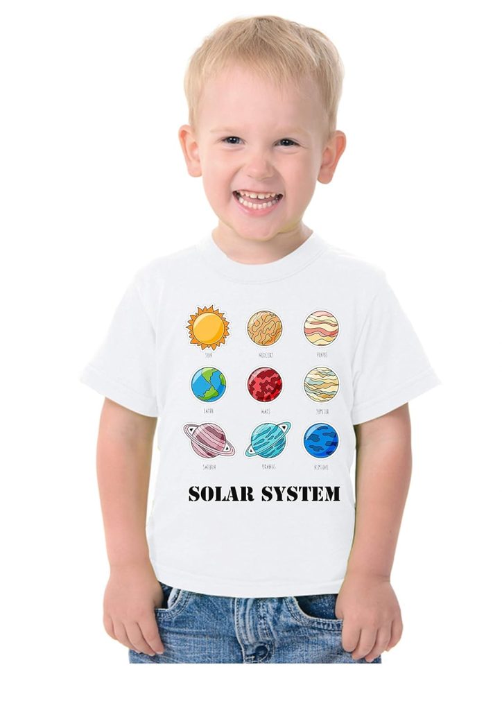 FancyDressWale Solar System Planets Theme T-Shirt for Kids