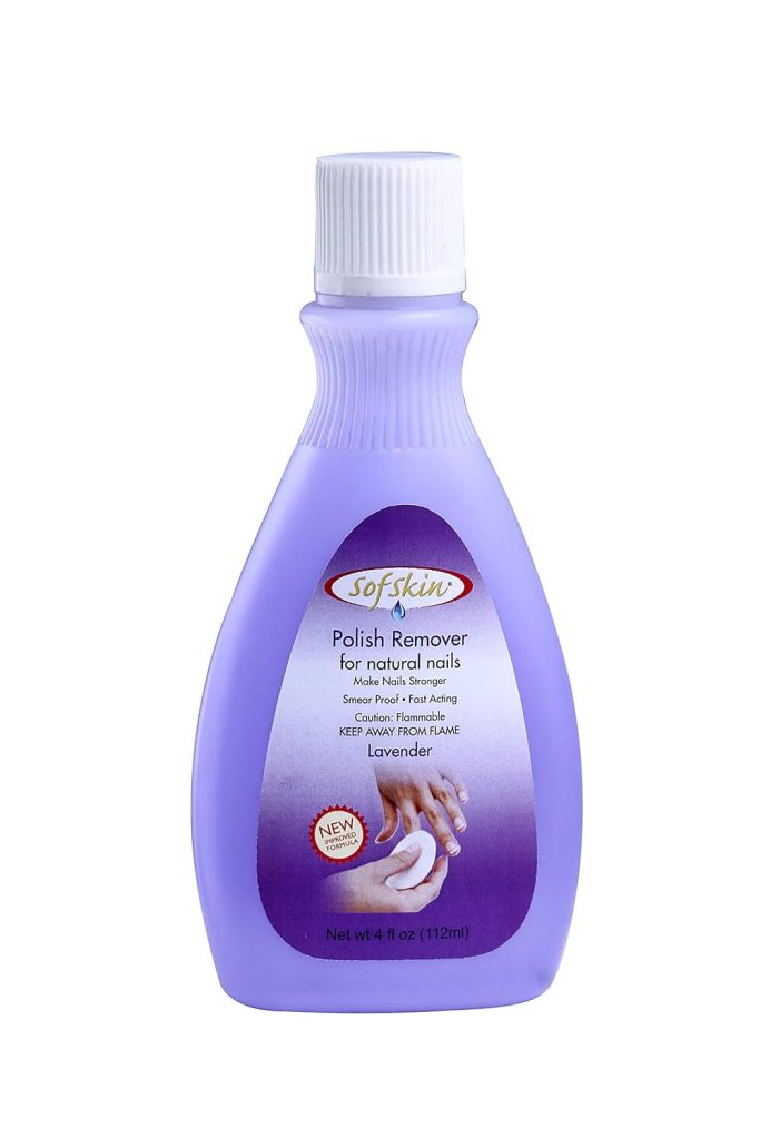 Sofskin (USA Brand) Acetone Nail Polish Remover & Cuticles Moisturizer (Lavender) 112 ml