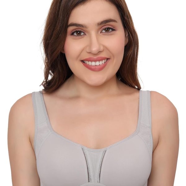 PLUMBURY Nylon Blend Full Support Minimizer Everyday Bra For Women Full Coverage | Wireless| Padded With Seamless Soft Cups