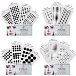 PERPAA Premium Velvet Sticker Kumkum Bindi Box of 15 Flaps with Different Size - Pottu for Women,Ladies, Girls (Black)