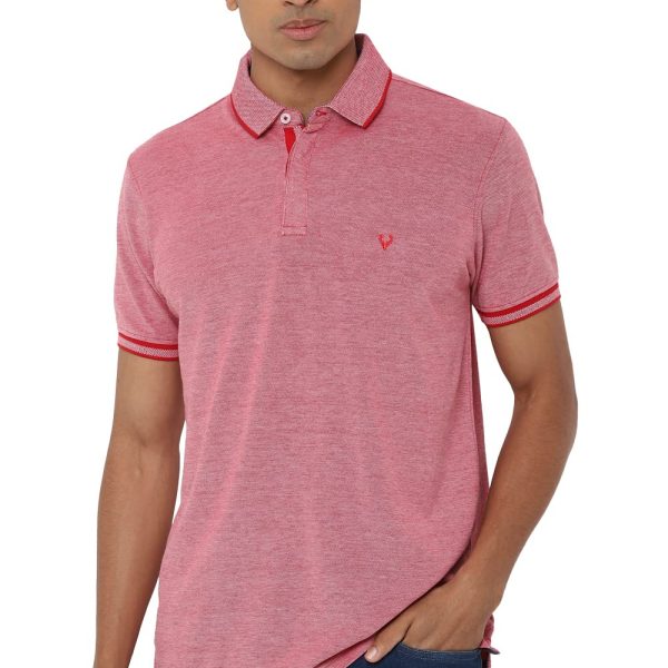 Allen Solly Men's Solid Regular Fit Polo