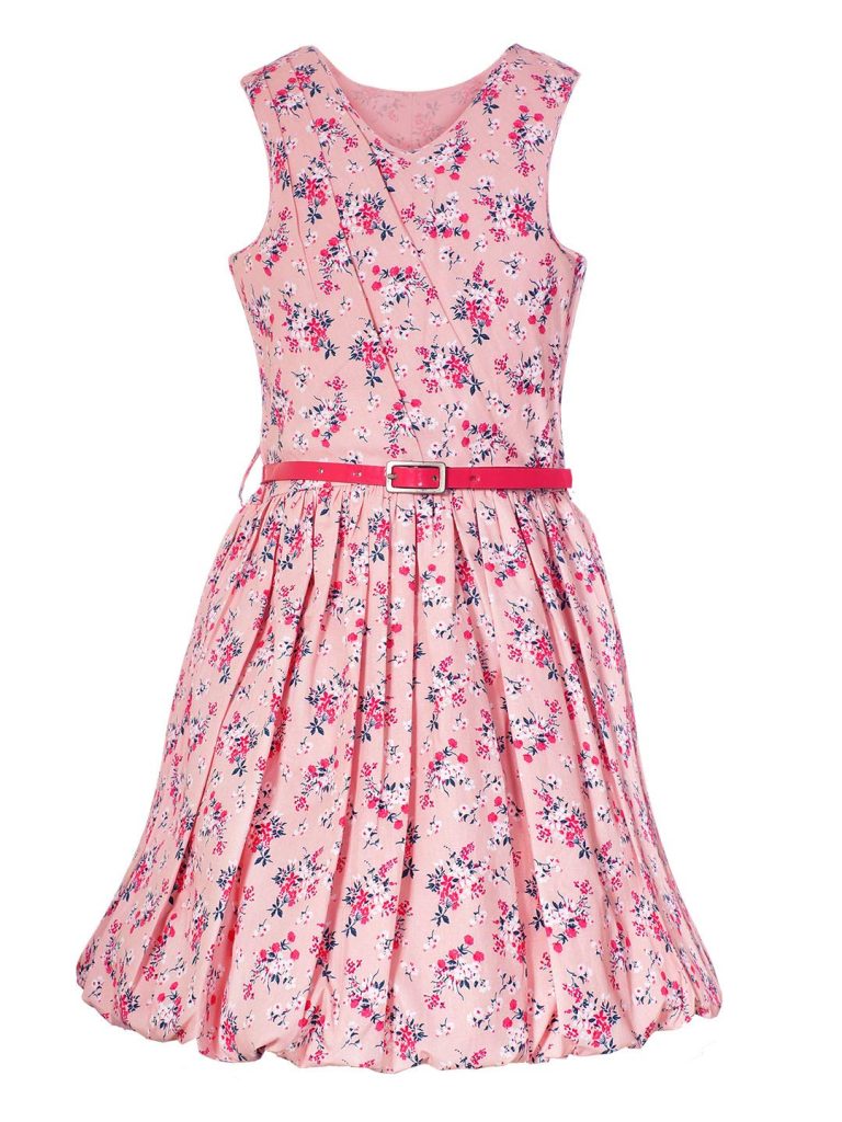 Naughty Ninos Girl Pleated Knee Length Dress
