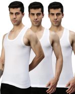 Lux Cozi Men's Cotton Vest (Pack of 3)