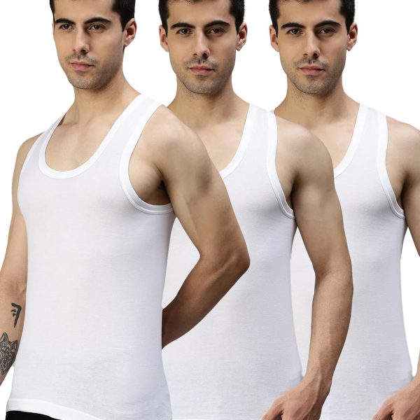 Lux Cozi Men's Cotton Vest (Pack of 3)