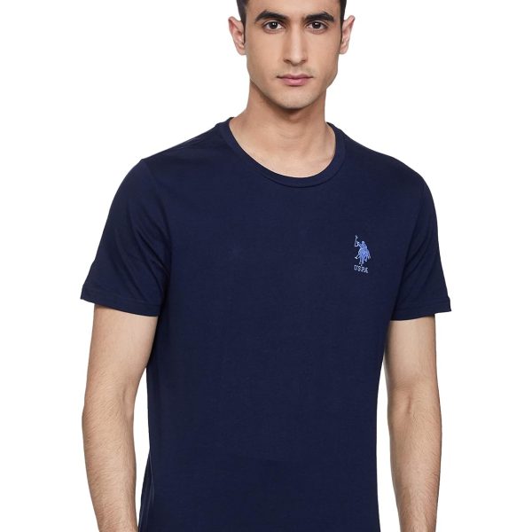U.S. POLO ASSN. Men Crew Neck Embroidered Logo I633 Lounge Regular Fit T-Shirt (Pack of 1)
