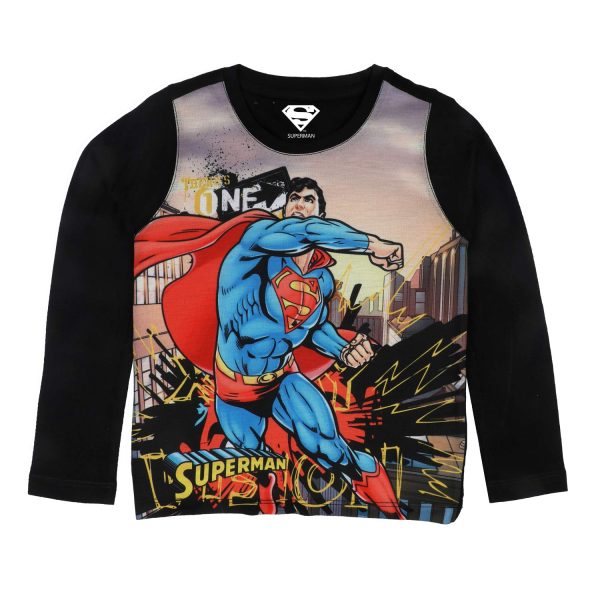 Superman by Wear Your Mind Boy's Plain Regular fit Long Sleeve Top (WB.SM.BTF018.2_Multi 4-5Y)