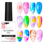 KRENI Blooming Gel 15ml UV LED Soak Off Nail Art Polish for Spreading Effect Marble Nail Polish Gel Paint Nail Designs for DIY Color Flower Watercolor Magic Beauty