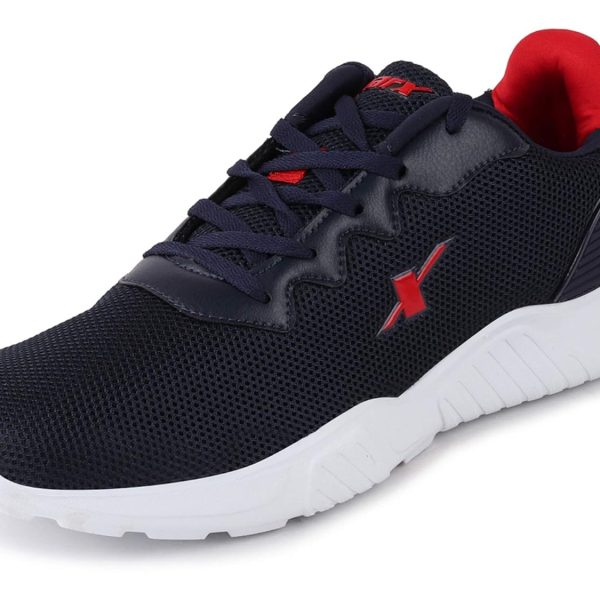 Sparx Men's Navy Blue Red Running Shoes-8 Kids UK (SX0648G)