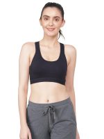 Jockey 1380 Active Bra | Wirefree | Padded | Racer Back Styling | Super Combed Cotton Fabric (Prints May Vary)