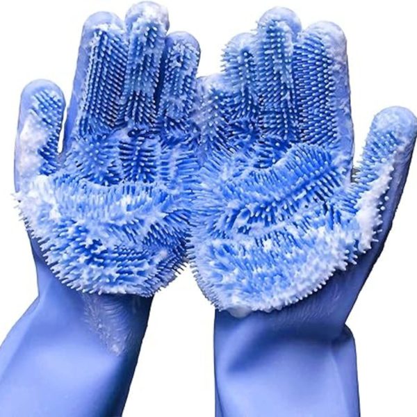 UrbanBite Hand Gloves for Kitchen Cleaning dish Washing Gloves Silicone Dishwashing Hands Vessel dishwasher wash utensil For Women Men House essentials for Bathroom Cleaning Pet Hair Care Car Washing