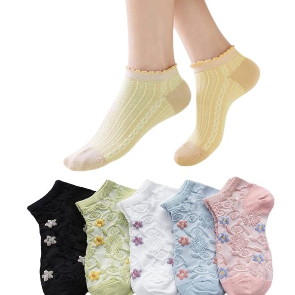 NICSY New Desigen Girls Women’s Comfort Ankle Length Socks No Show Low Cut Socks Multicolor (Free Size Pair Pack)