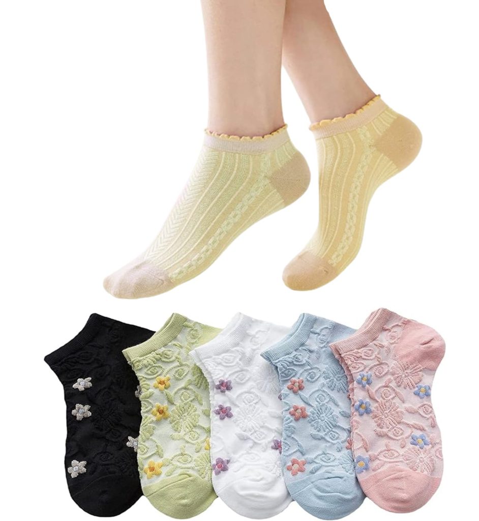 NICSY New Desigen Girls Women’s Comfort Ankle Length Socks No Show Low Cut Socks Multicolor (Free Size Pair Pack)