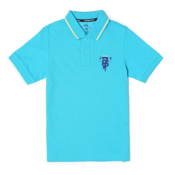 Jockey AB24 Boy's Super Combed Cotton Rich Graphic Printed Half Sleeve Polo T-Shirt