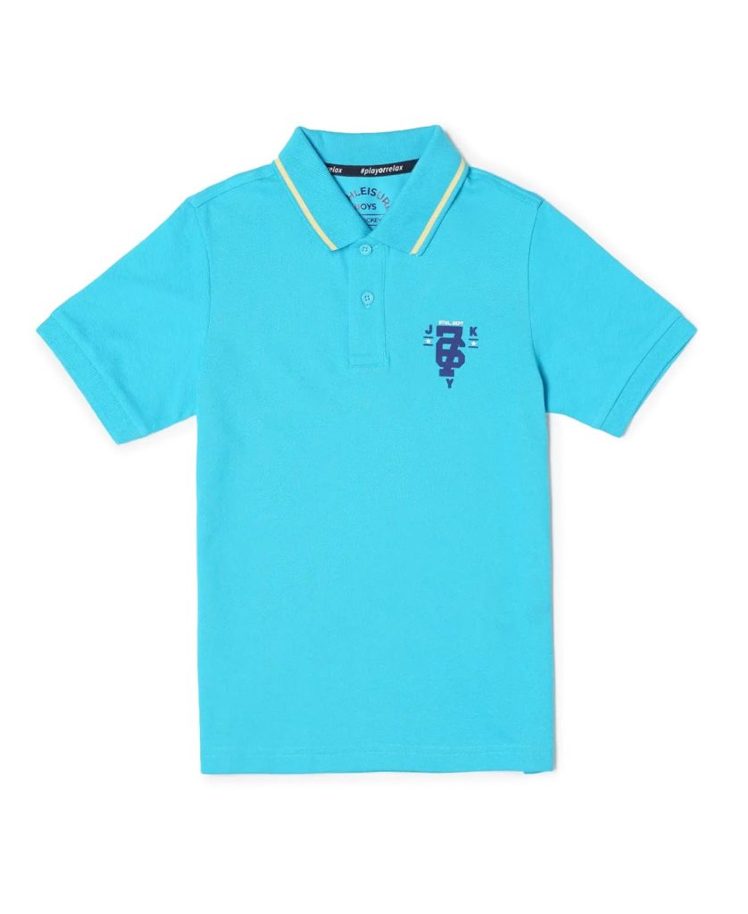 Jockey AB24 Boy's Super Combed Cotton Rich Graphic Printed Half Sleeve Polo T-Shirt