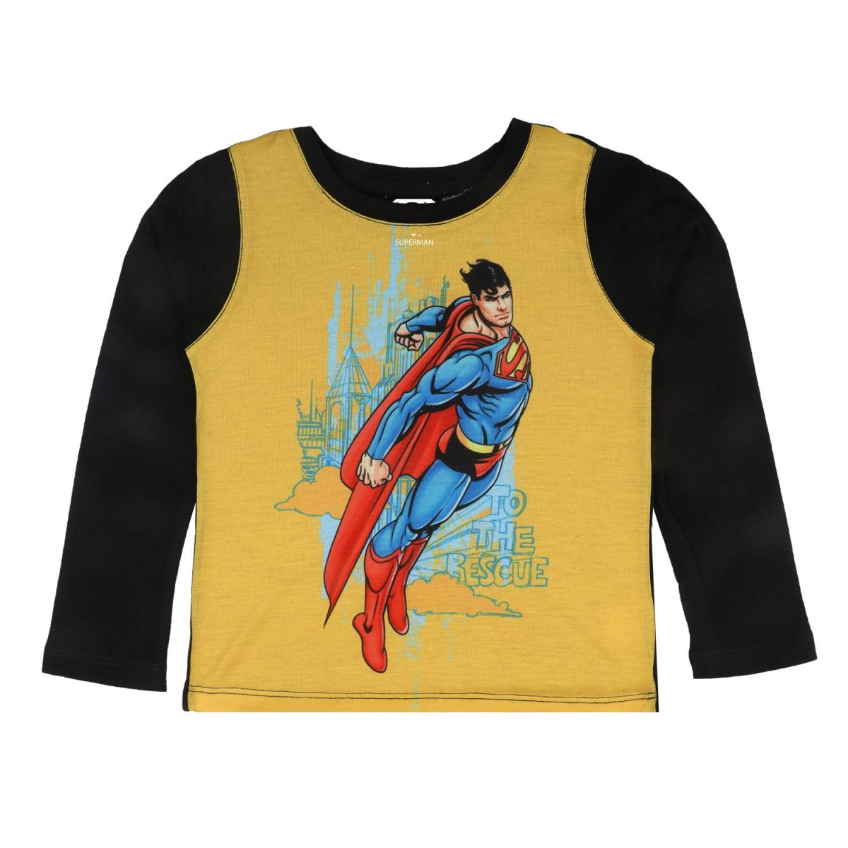 Superman by Wear Your Mind Boy's Regular Fit Long Sleeve Top