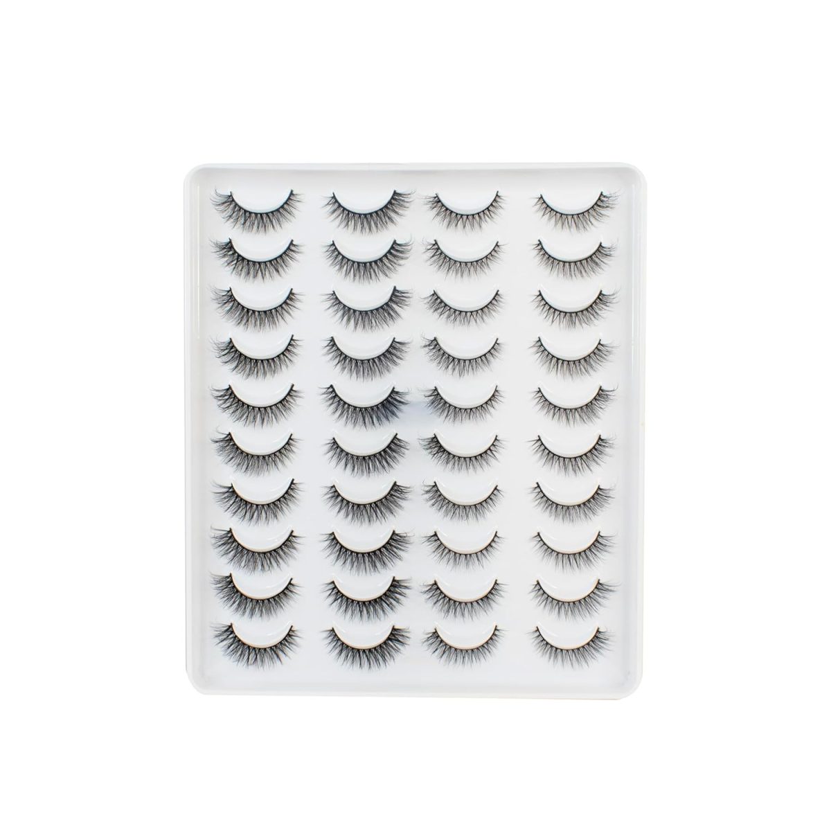 ONMO Beauty False Eyelash For Women-Natural & Lightweight 20 Pair Faux Mink Fake Eyelashes/Soft & Comfortable Black Reusable Cat Eye Lashes extension/Long Lasting Eye Makeup Lash-(Love)