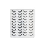 ONMO Beauty False Eyelash For Women-Natural & Lightweight 20 Pair Faux Mink Fake Eyelashes/Soft & Comfortable Black Reusable Cat Eye Lashes extension/Long Lasting Eye Makeup Lash-(Love)