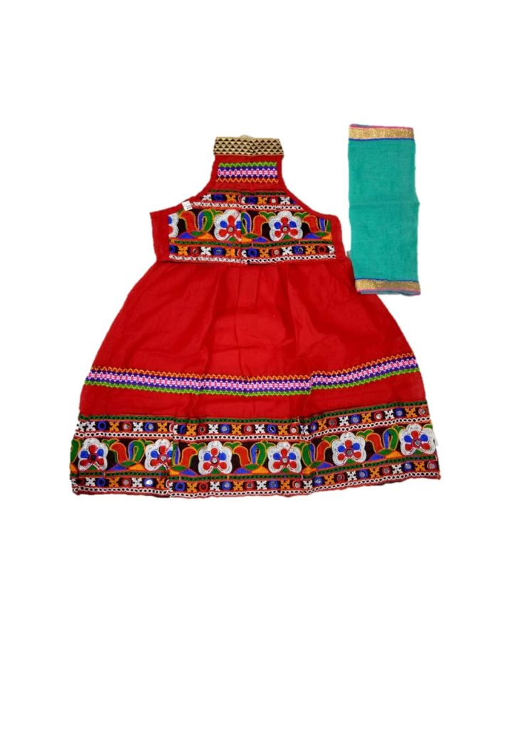 Anchal Collection Baby Girl's Rayon Readymade Lehenga Choli (RDLC1_Red_12 Months-18 Months)