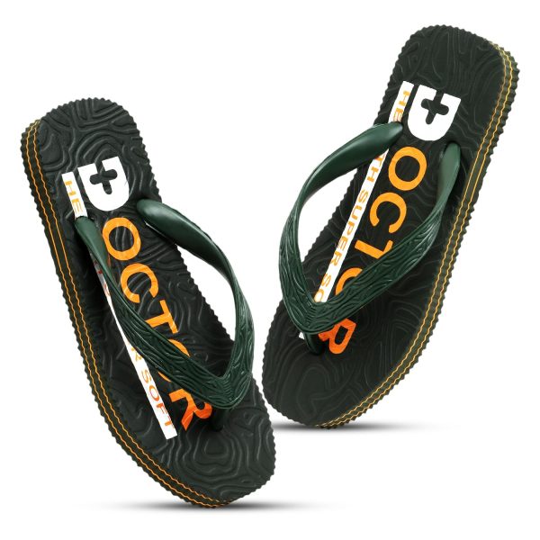 DOCTOR HEALTH SUPER SOFT Men's Ortho Super Soft Health Flip Flops | Lightweight & Anti-Skid Orthopedic Slippers for Daily Comfort & Pain Relief | Lightweight & Durable Hawai Chappal