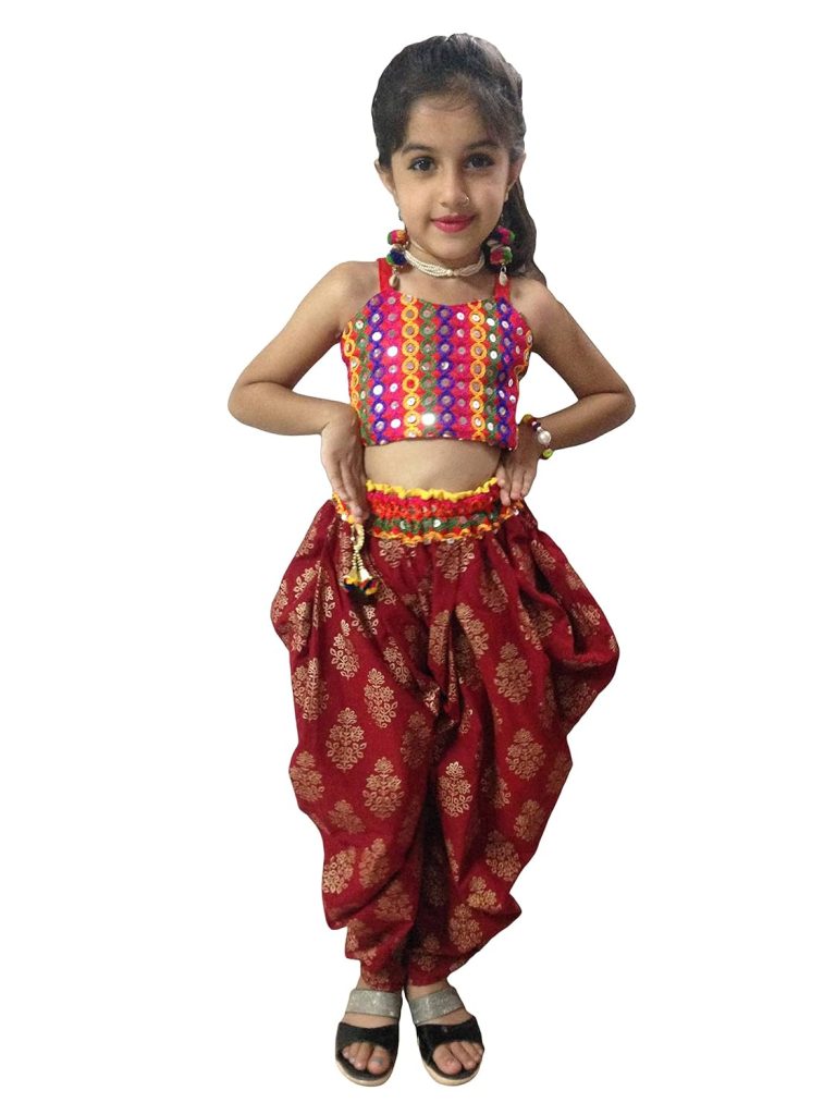 Aglare Girl's Pure Cotton Indo-Western Dhoti Dress,Dhoti salwar,ethnic Dress.Dhoti Dress..
