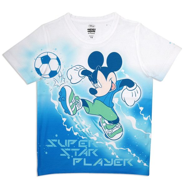 Mickey Mouse Family by Wear Your Mind Boy's Solid Regular Fit T-Shirt