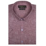 ACCOX Men's Half Sleeves Formal Regular Fit Cotton Linen Shirt(GC312)