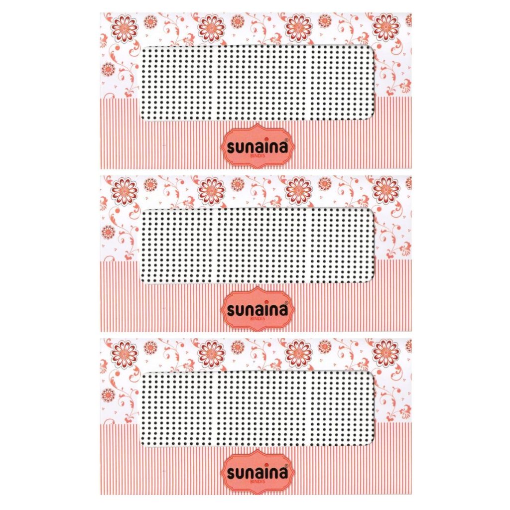 Sunaina Bridal Collection BLACK Bindi for Women (size-9) (Size 1.5mm)