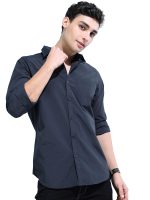 KETCH Men's Polyester Slim Fit Solid Full Sleeve Shirt