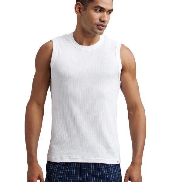 Jockey 9930 Men's Super Combed Cotton Rib Solid Slim Fit Round Neck Muscle Vest