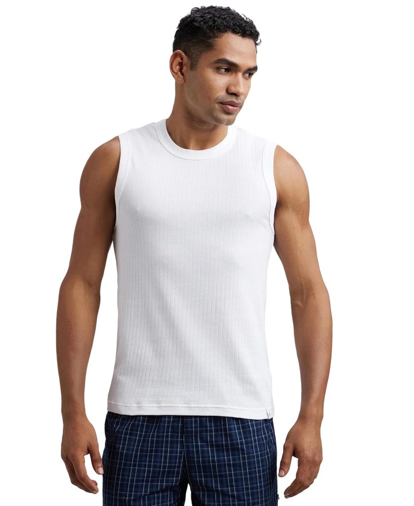 Jockey 9930 Men's Super Combed Cotton Rib Solid Slim Fit Round Neck Muscle Vest