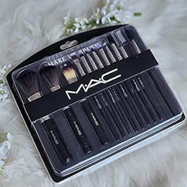 SOLDTRUE M.A.C Premium Makeup Brush Set Of 12 Pieces For Professional Party Makeup Foundation Eyeshadow Ebbrow mascara Brushes Face Powder Brush (Multicolor)